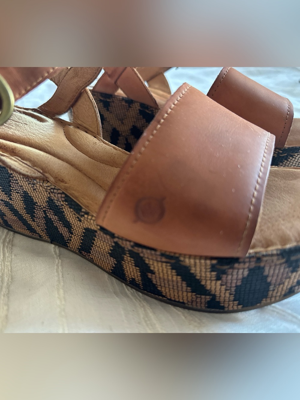BORN Dorrah Leather Platform Wedge Sandal | Women’s 9 - Picture 4 of 9